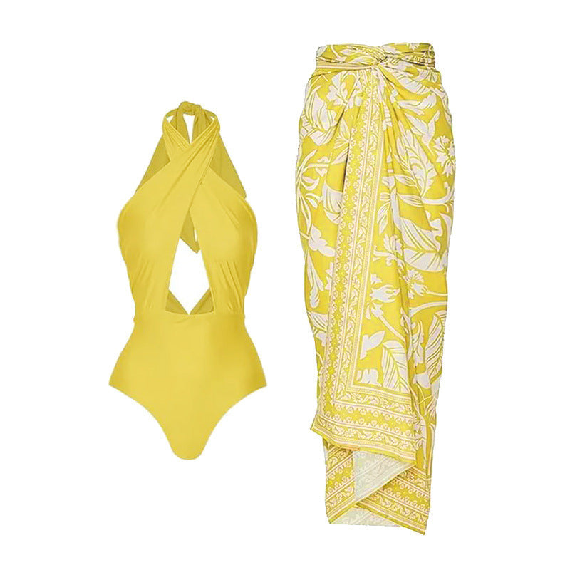 Maillot de bain bikini deux pièces pour femme, amincissant, en mousseline de soie