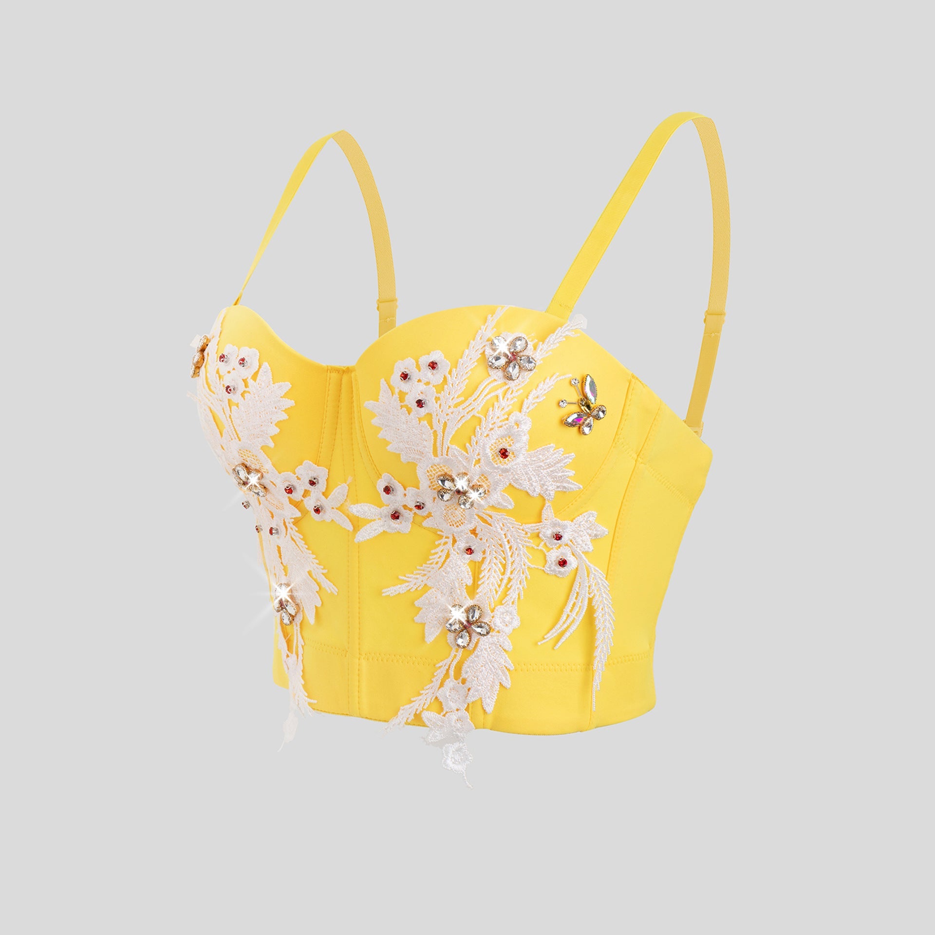 Corselet de luxe sexy à motifs floraux et design sophistiqué