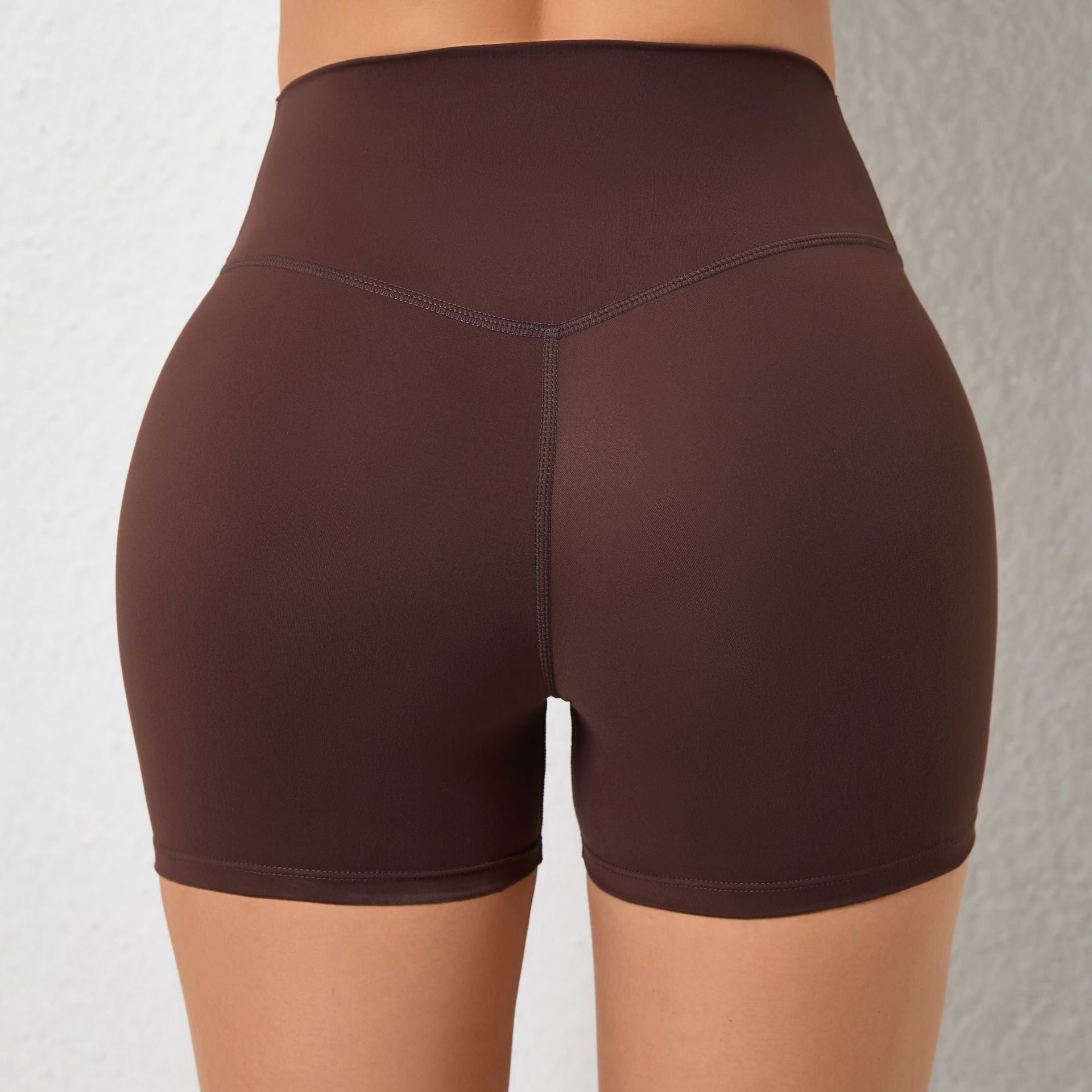 Pfirsich-Hüft-Yoga-Shorts Elastische High Waist Lauf-Workout-Shorts Enge nahtlose Sport-Shorts Damen