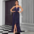 Trägerloses Ballkleid, sexy, schmal geschnitten, Partykleid, vorne kurz, hinten lang, elegant, schmal geschnitten, langes Abendkleid