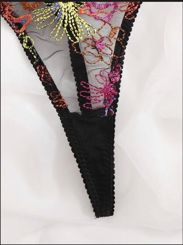 Sexy Dessous Sexy Spitze Transparenter Drei-Punkt-Bikini-Set