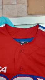 Maillot Officiel Homme Serie del Caribe 2024 Dominicana - Rouge / Royal
