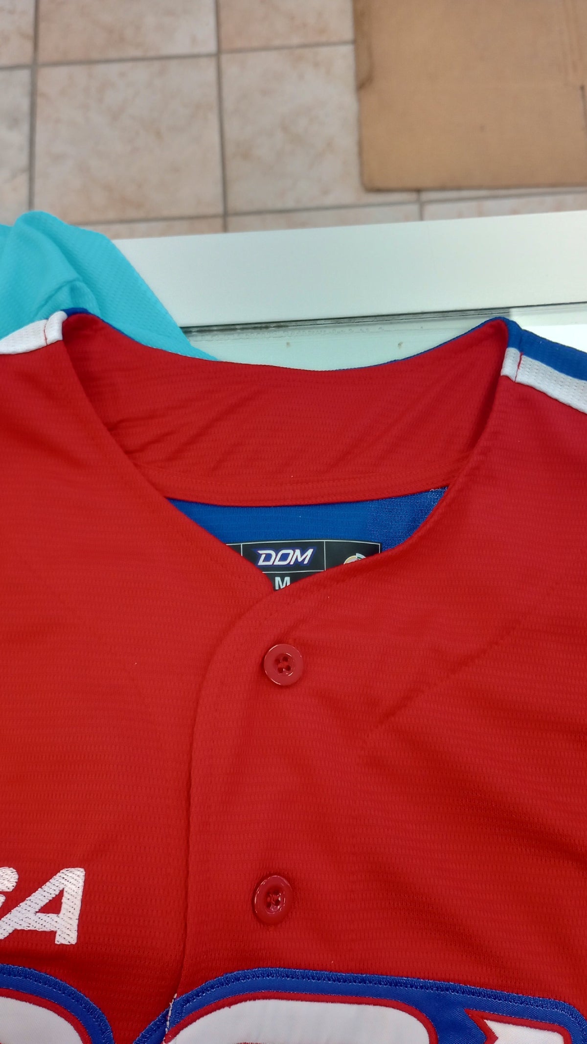 Herren Serie del Caribe 2024 Dominicana Offizielles Trikot – Rot / Royal