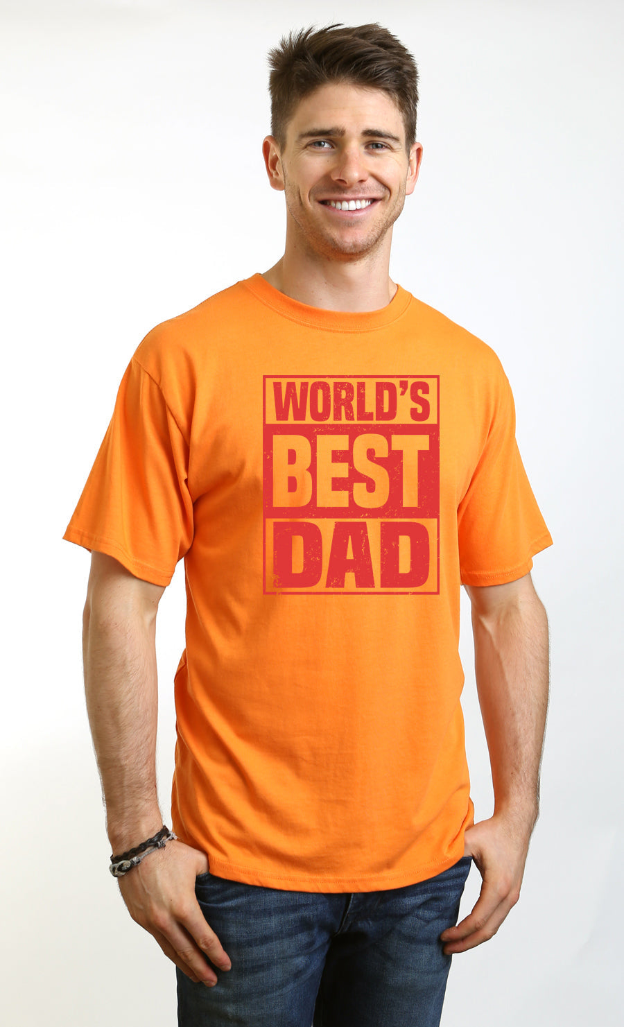 World's Best Dad Men's Bamboo Viscose/Organic Cotton Short Sleeve Graphic T-Shirt - The7Letter
