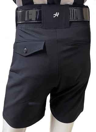 NEW - Honig's Lightweight Poly/Spandex Football Short Black w/White Stripe