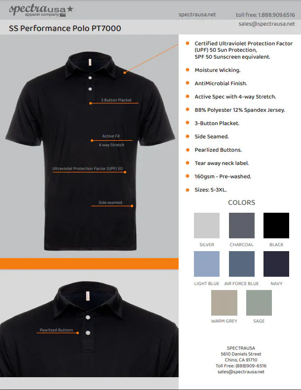 UPF 50 Performance Polo - The7Letter