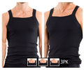 Papi 559102-001 Lot de 3 débardeurs col carré Couleur noir