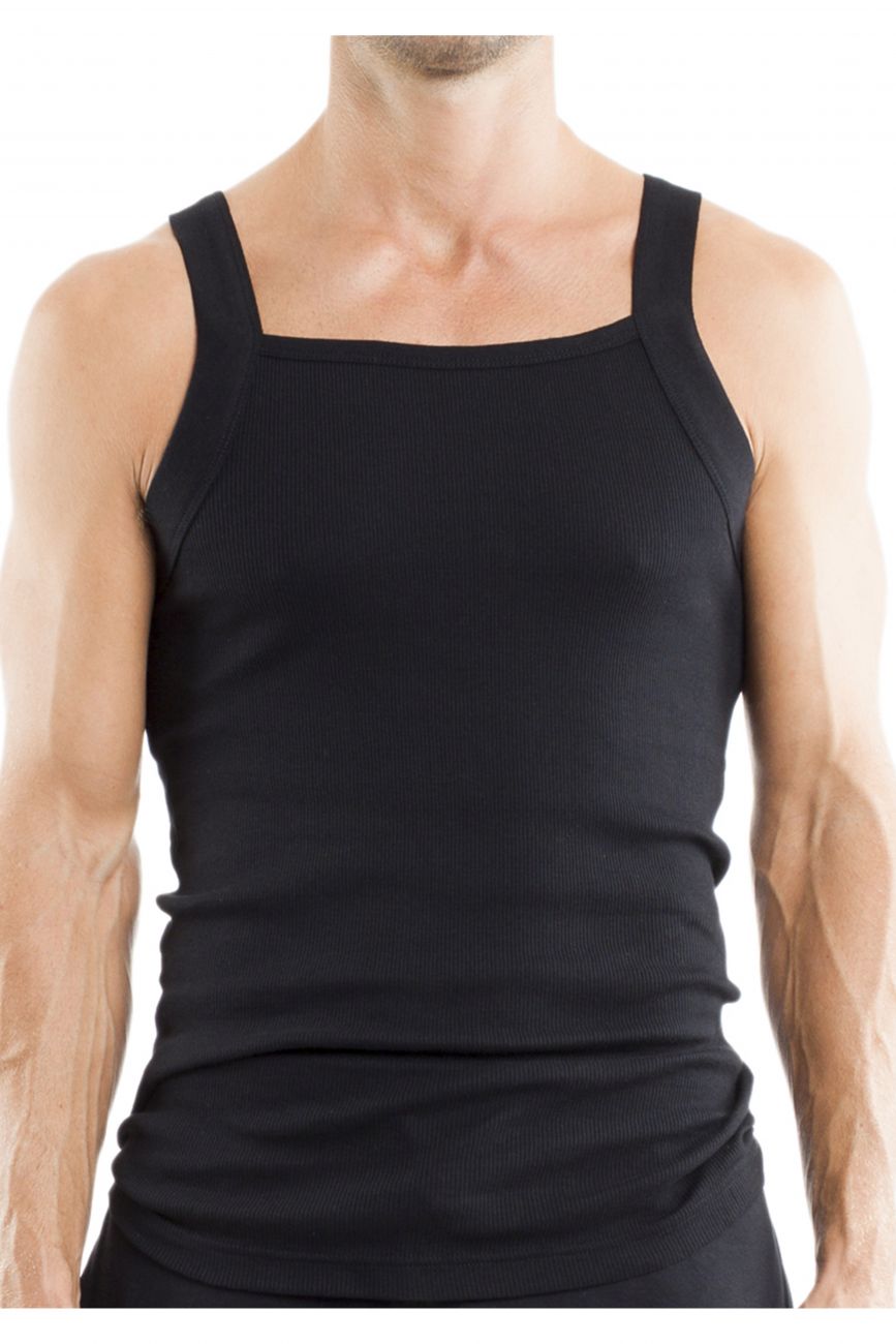 Papi 559102-001 Lot de 3 débardeurs col carré Couleur noir
