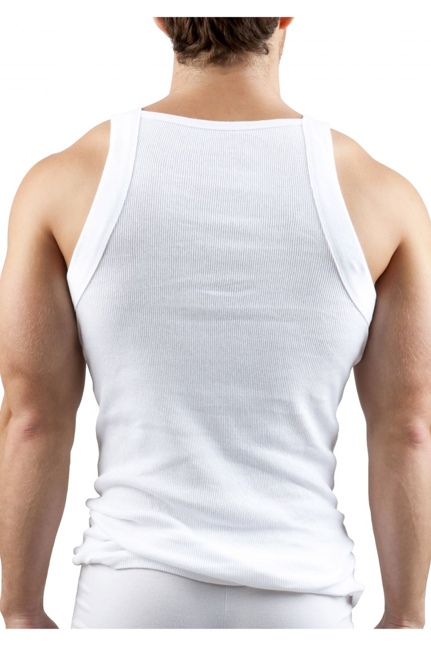 Papi 559102-100 3er-Pack Square Neck Tanktop Farbe Weiß