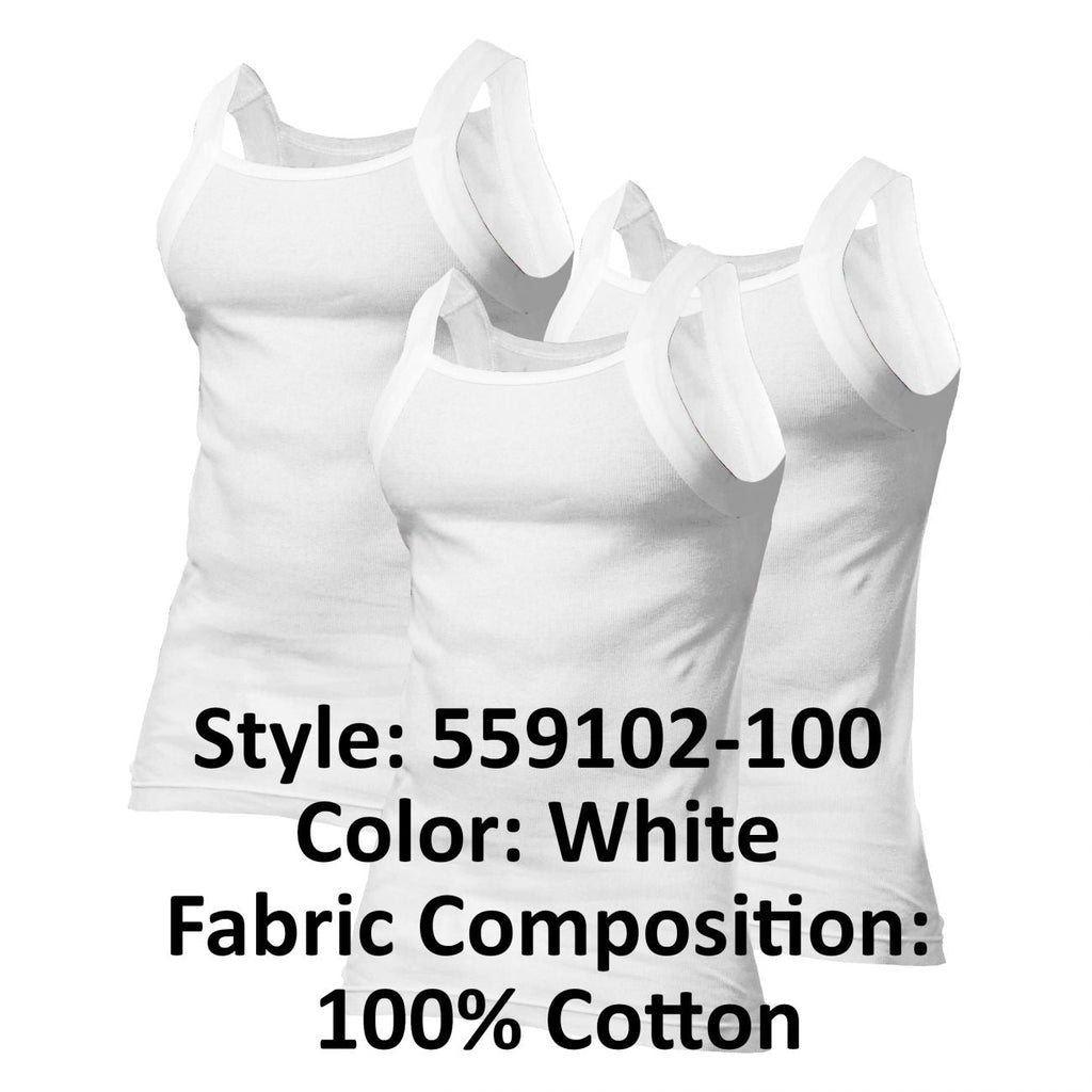 Papi 559102-100 3er-Pack Square Neck Tanktop Farbe Weiß