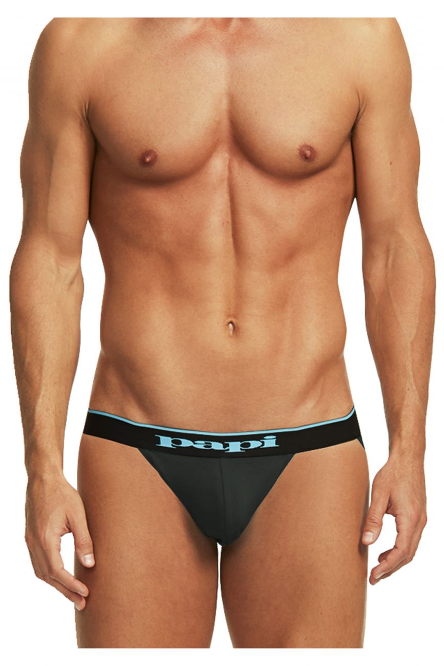 Papi 980911-941 Jockstrap en Coton Extensible Lot de 3 Couleurs Noir-Cobalt-Bleu