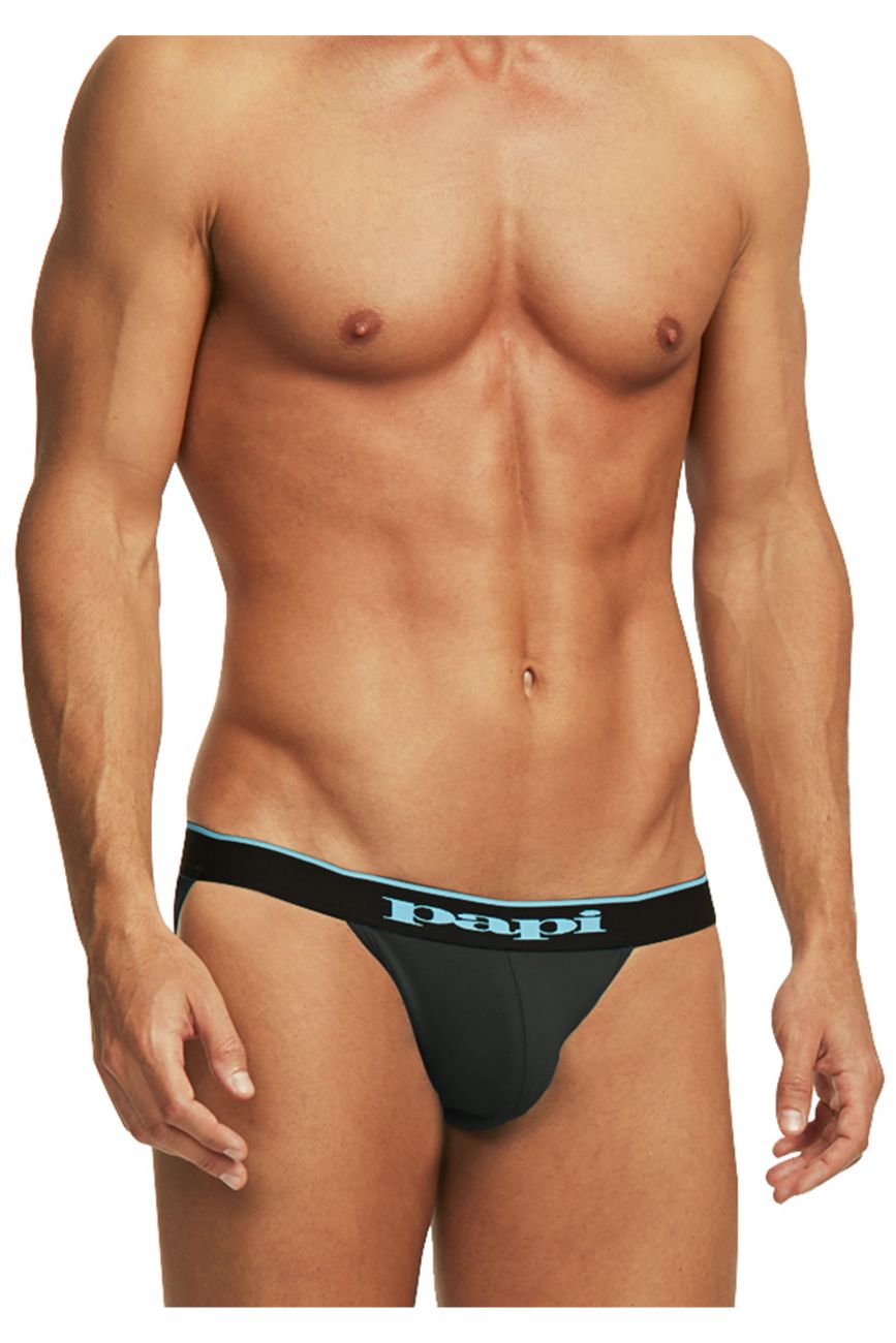 Papi 980911-941 Jockstrap en Coton Extensible Lot de 3 Couleurs Noir-Cobalt-Bleu
