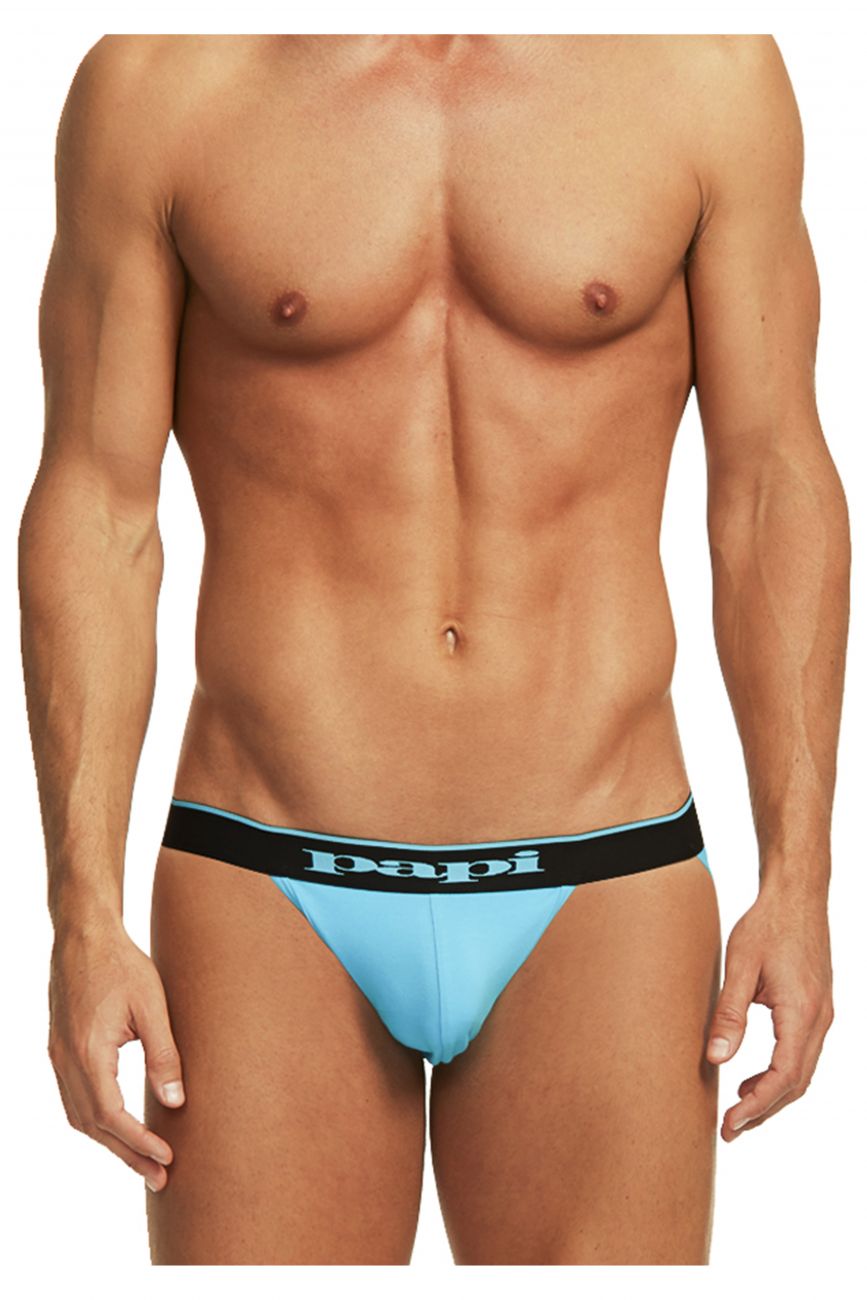Papi 980911-941 Jockstrap en Coton Extensible Lot de 3 Couleurs Noir-Cobalt-Bleu