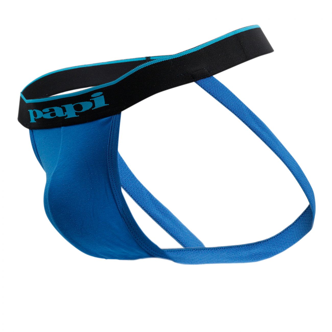 Papi 980911-941 Jockstrap en Coton Extensible Lot de 3 Couleurs Noir-Cobalt-Bleu