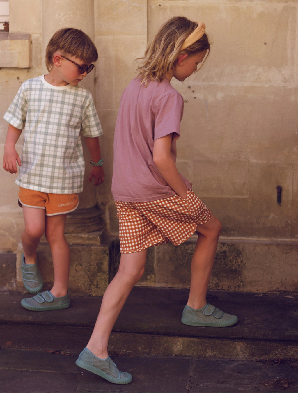 Swim Trunks | UPF + Recycled - Sienna Gingham - The7Letter
