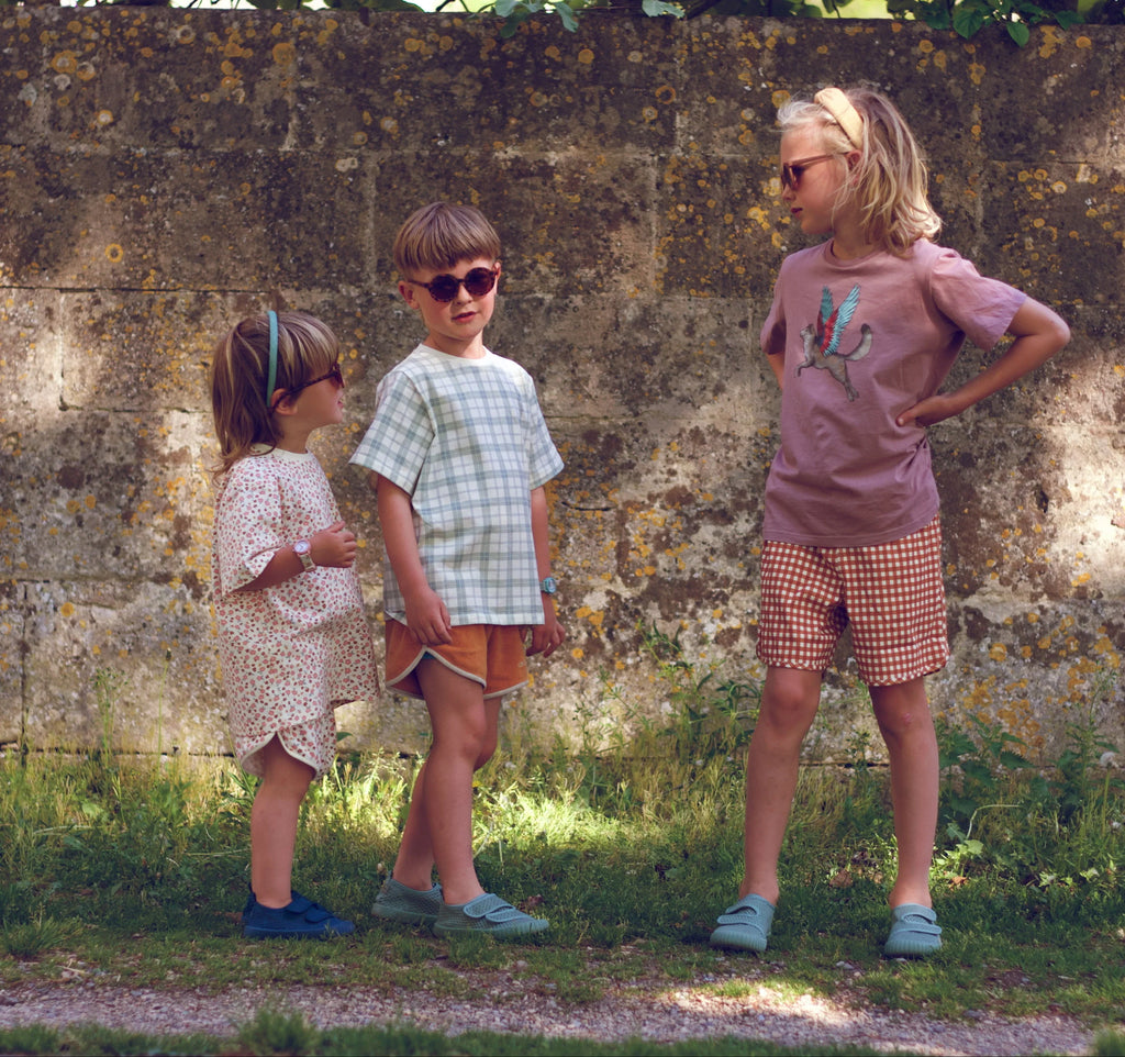 Swim Trunks | UPF + Recycled - Sienna Gingham - The7Letter