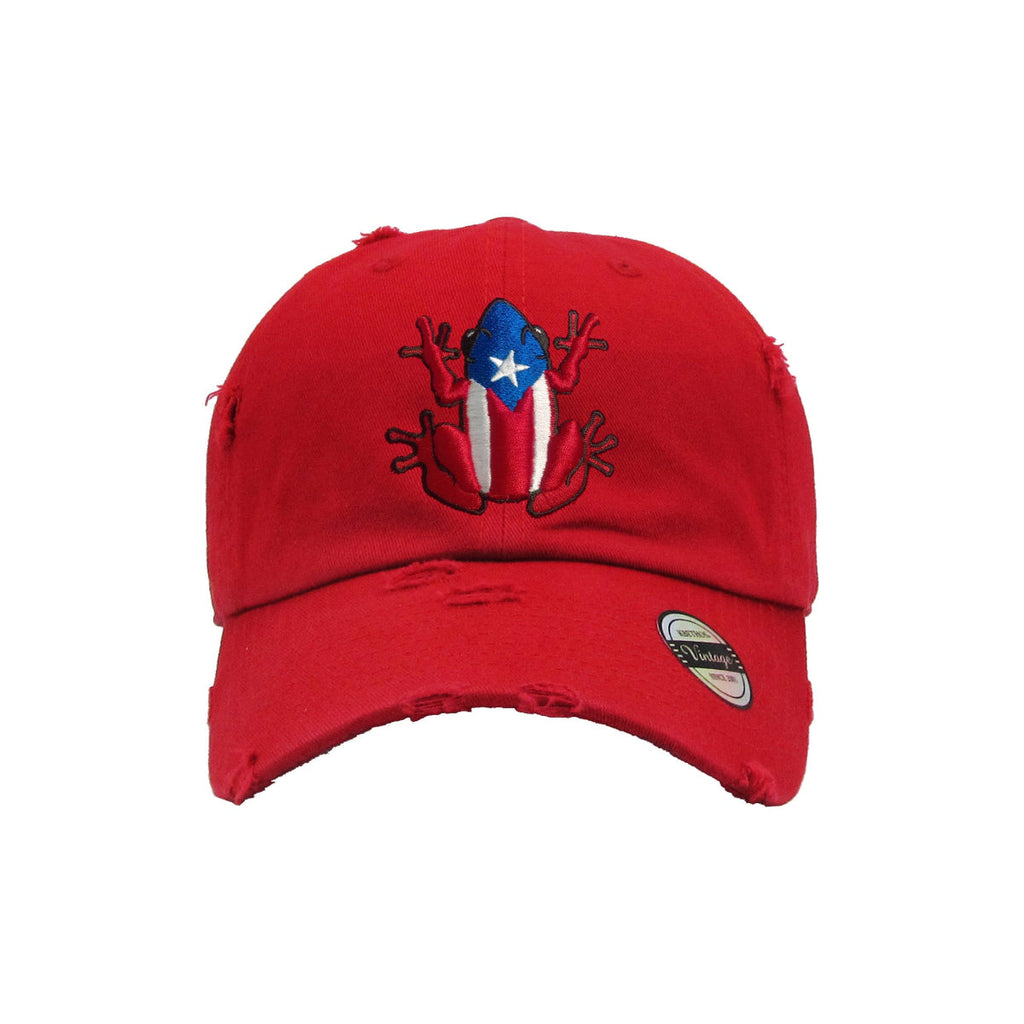 Puerto Rico Vintage Hut mit Coqui-Logo
