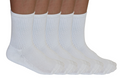 3/4 Crew Athletic Bamboo Viscose Socks Unisex White Color - 5-pack - The7Letter