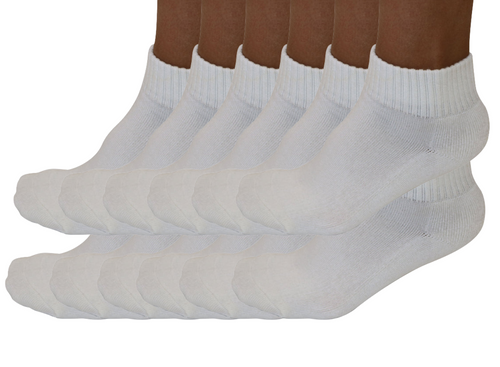 1/4 Crew Bamboo Viscose Socks Unisex Natural Color - 12-pack - The7Letter