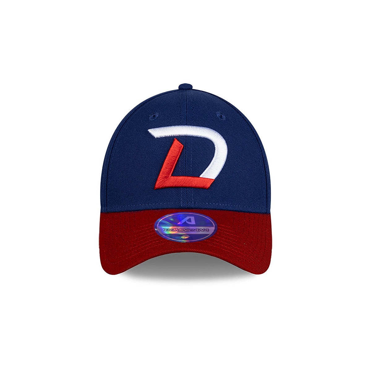Dominikanische Serie del Caribe Dad Hat – Stylische DR Flexfit Cap für Baseballfans – Royal / Rot