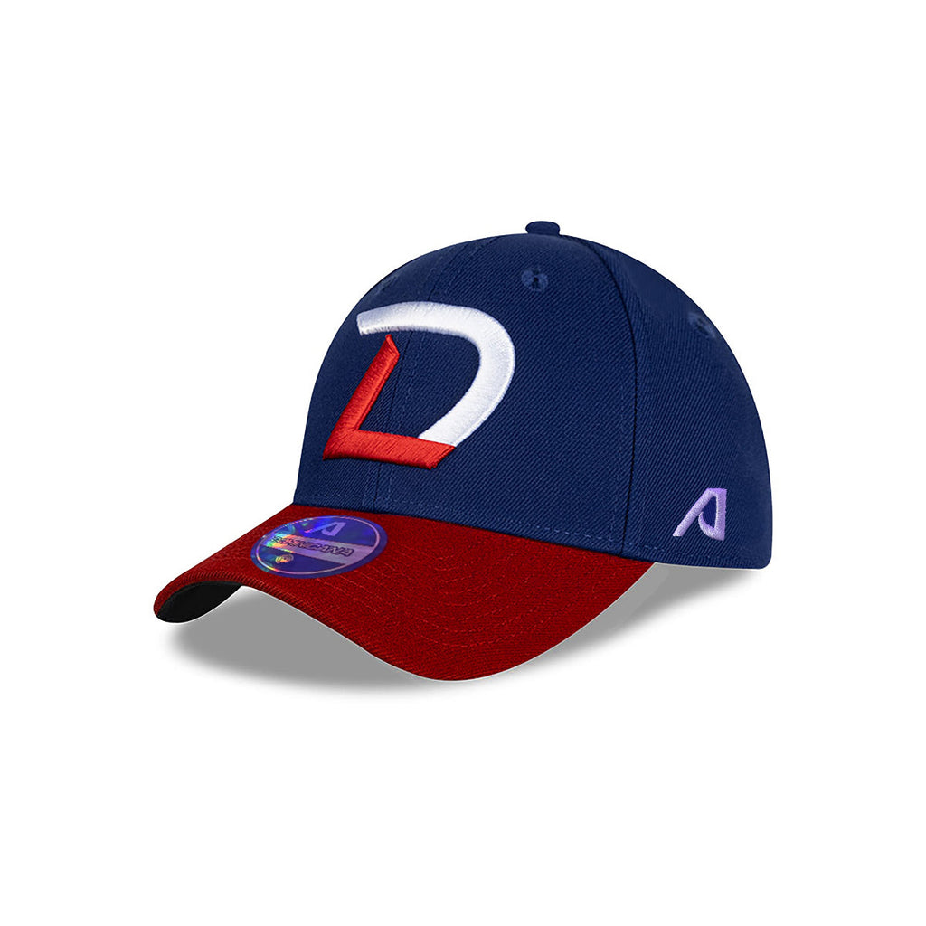 Dominikanische Serie del Caribe Dad Hat – Stylische DR Flexfit Cap für Baseballfans – Royal / Rot