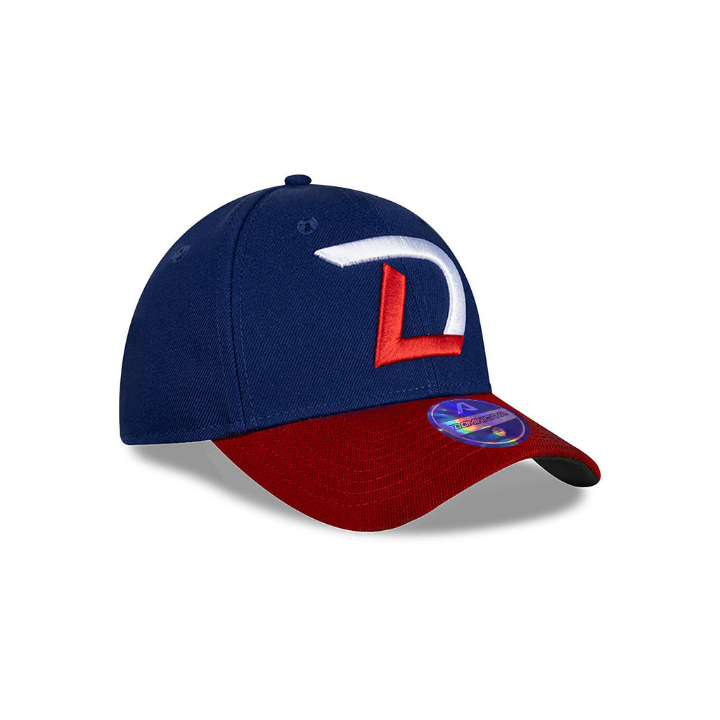 Dominikanische Serie del Caribe Dad Hat – Stylische DR Flexfit Cap für Baseballfans – Royal / Rot