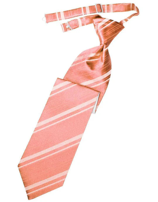 Striped Satin Kids Necktie