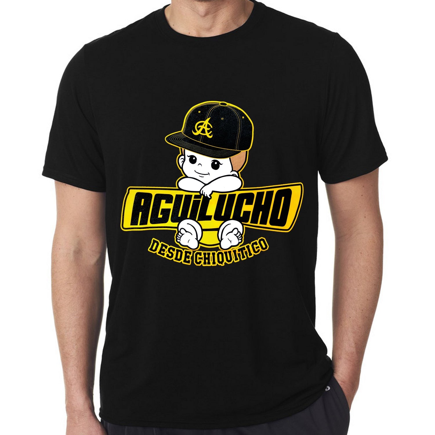 Aguilas Cibaeñas Aguilucho desde chiquitico ERWACHSENES schwarzes T-Shirt