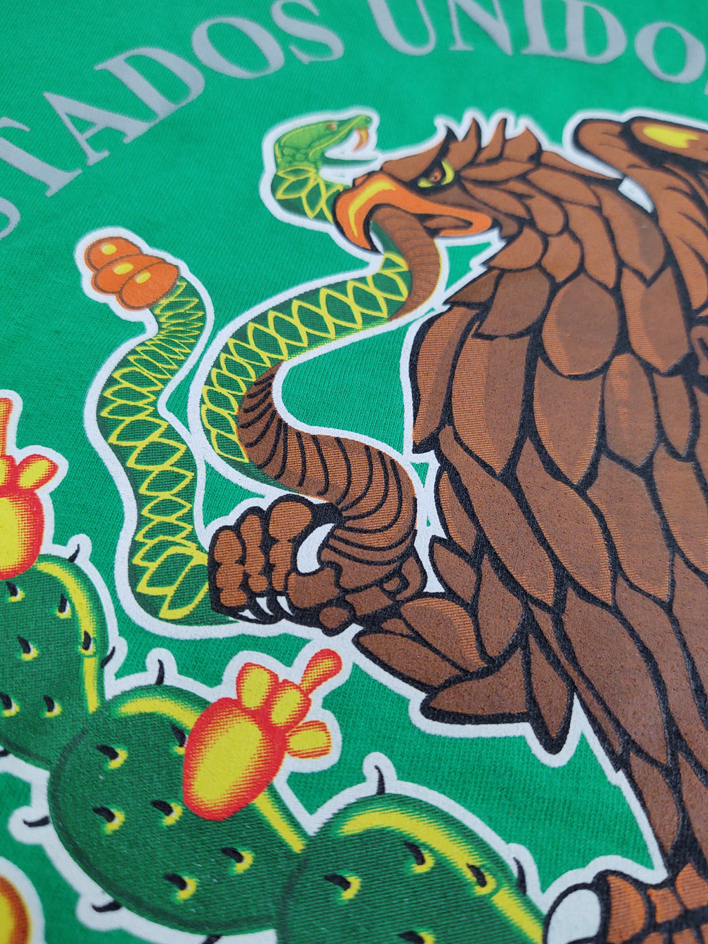 T-shirts avec bouclier mexicain imprimé de haute qualité