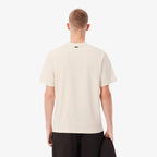 T-shirt en coton imprimé Lacoste - Crème