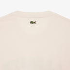 T-shirt en coton imprimé Lacoste - Crème