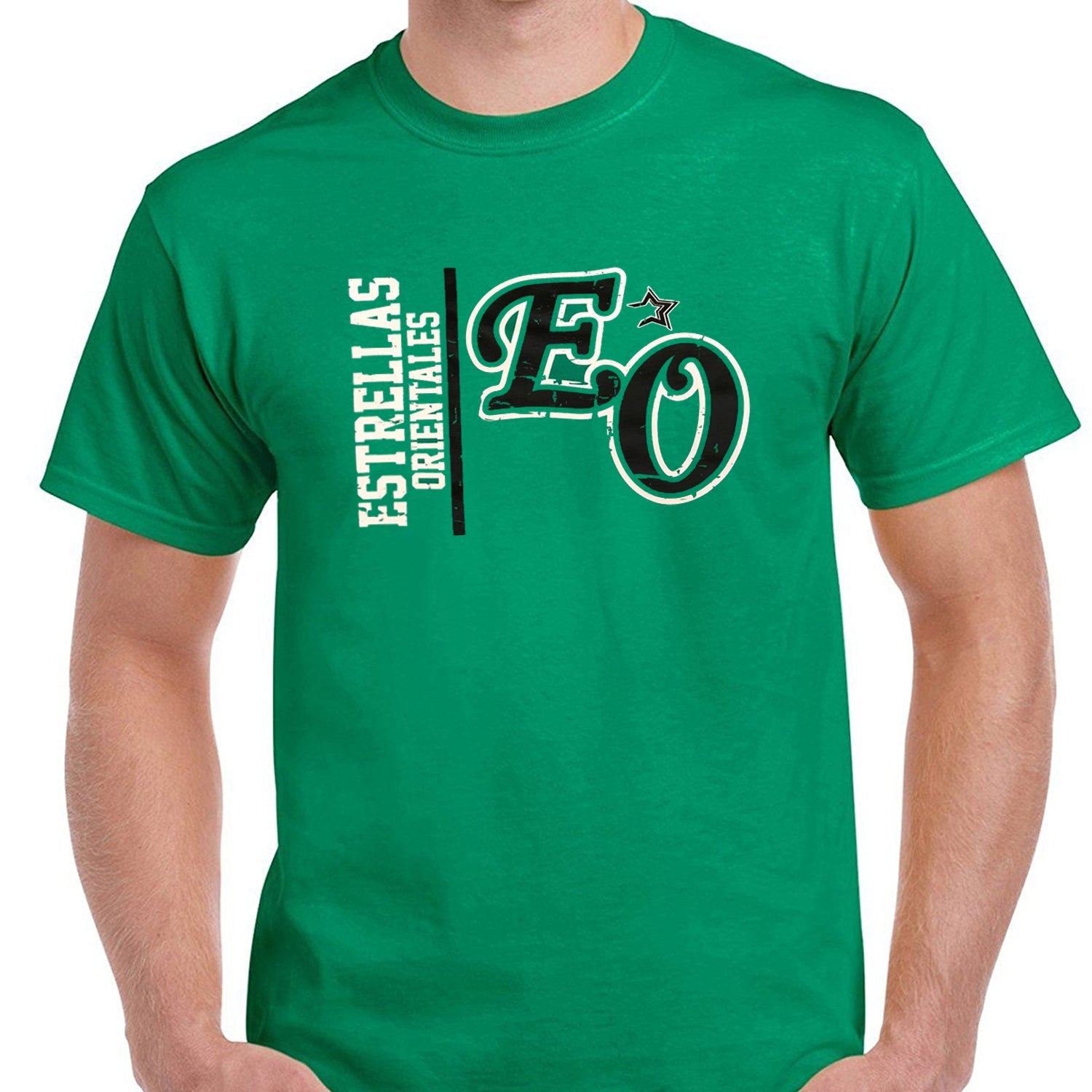 T-shirts verts Estrellas Orientales – Design vintage de l'équipe de baseball dominicaine