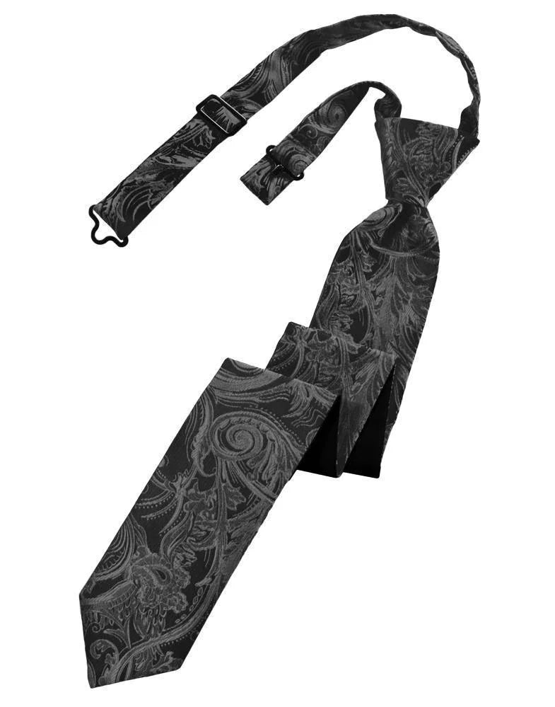 Cravate skinny pré-nouée à motif tapisserie