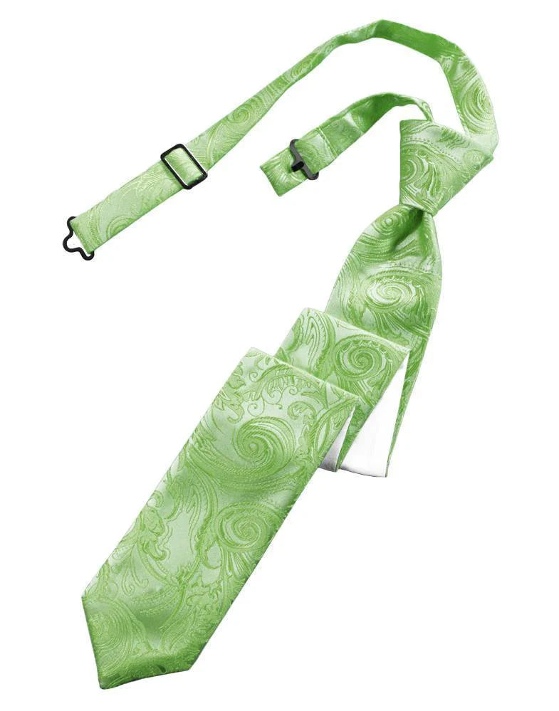 Cravate skinny pré-nouée à motif tapisserie