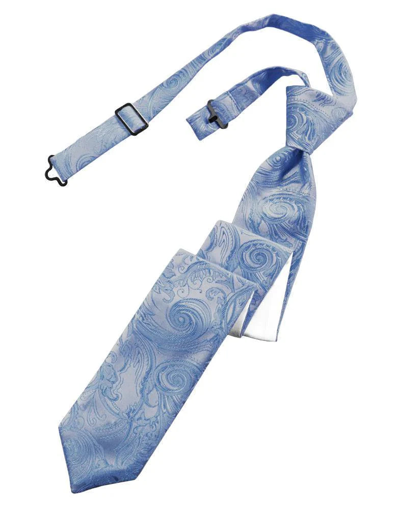 Cravate skinny pré-nouée à motif tapisserie