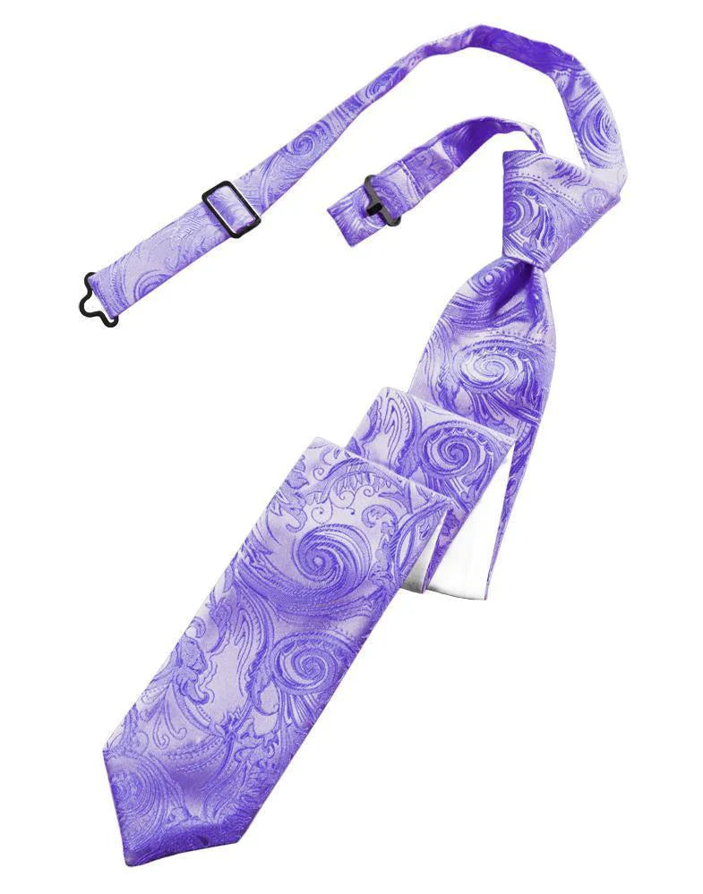 Cravate skinny pré-nouée à motif tapisserie