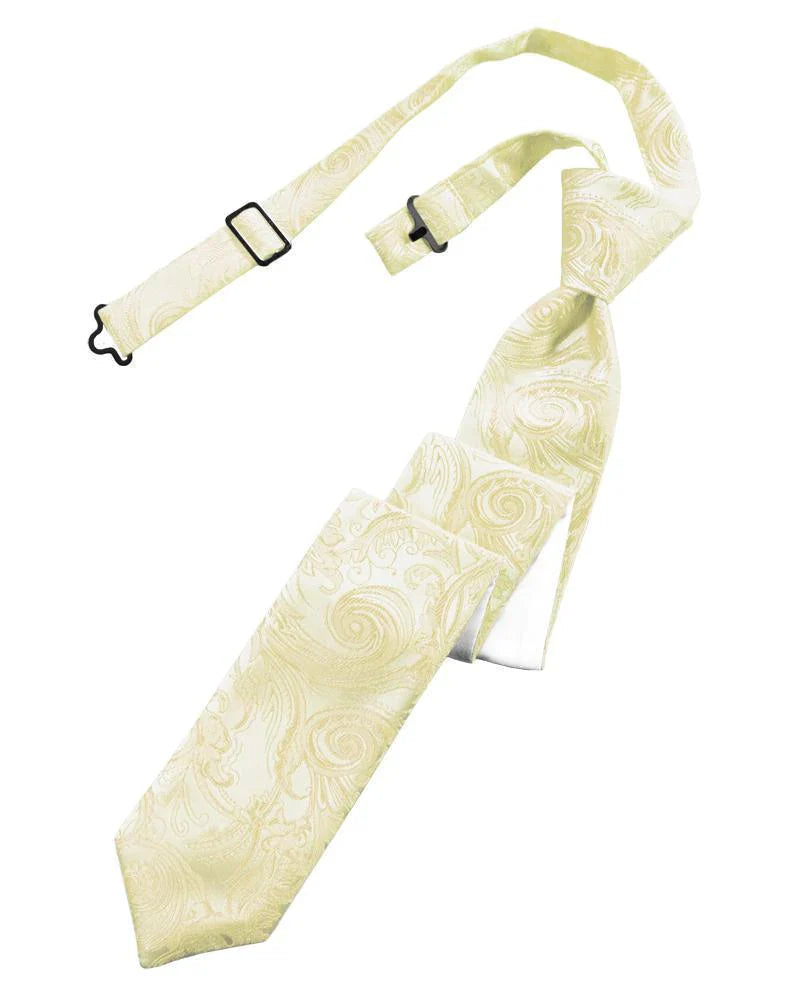 Cravate skinny pré-nouée à motif tapisserie
