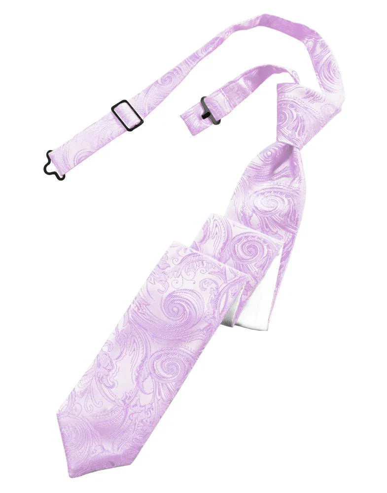 Cravate skinny pré-nouée à motif tapisserie