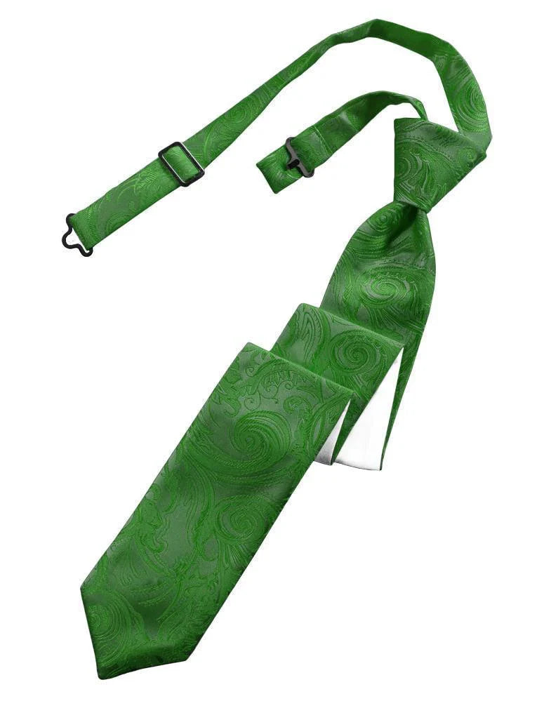Cravate skinny pré-nouée à motif tapisserie