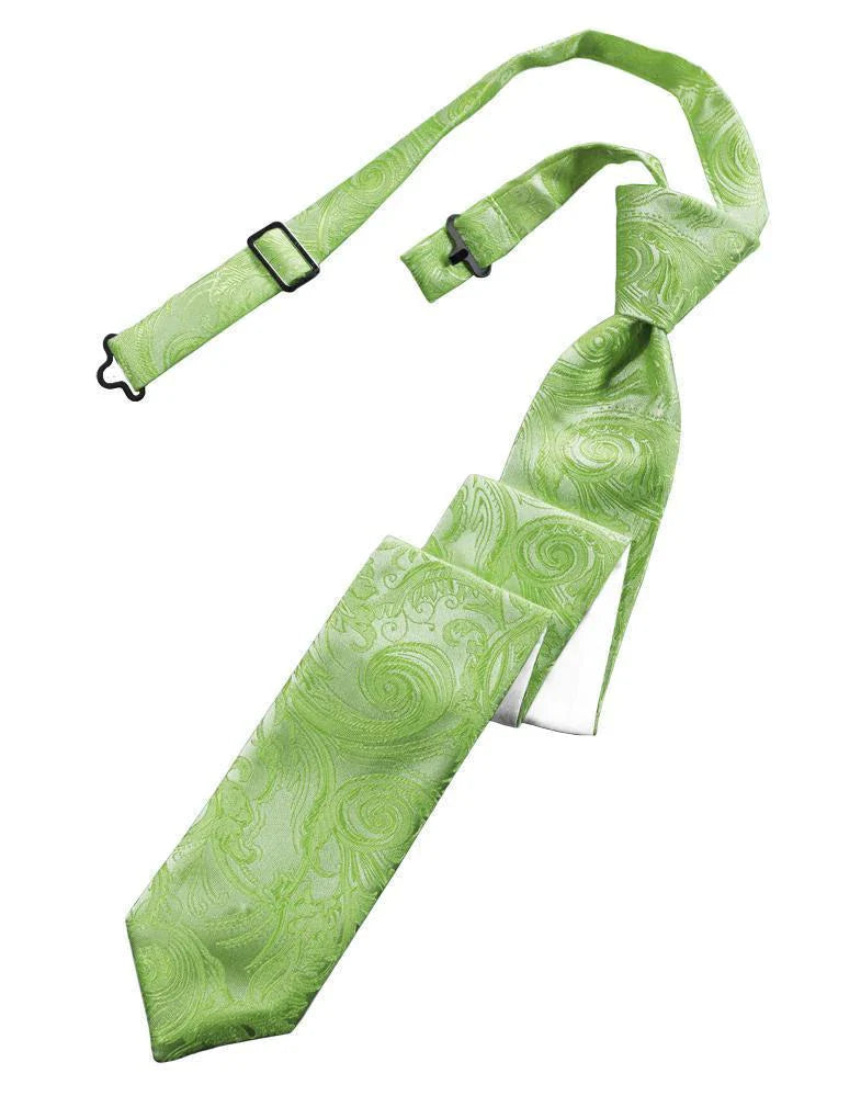 Cravate skinny pré-nouée à motif tapisserie