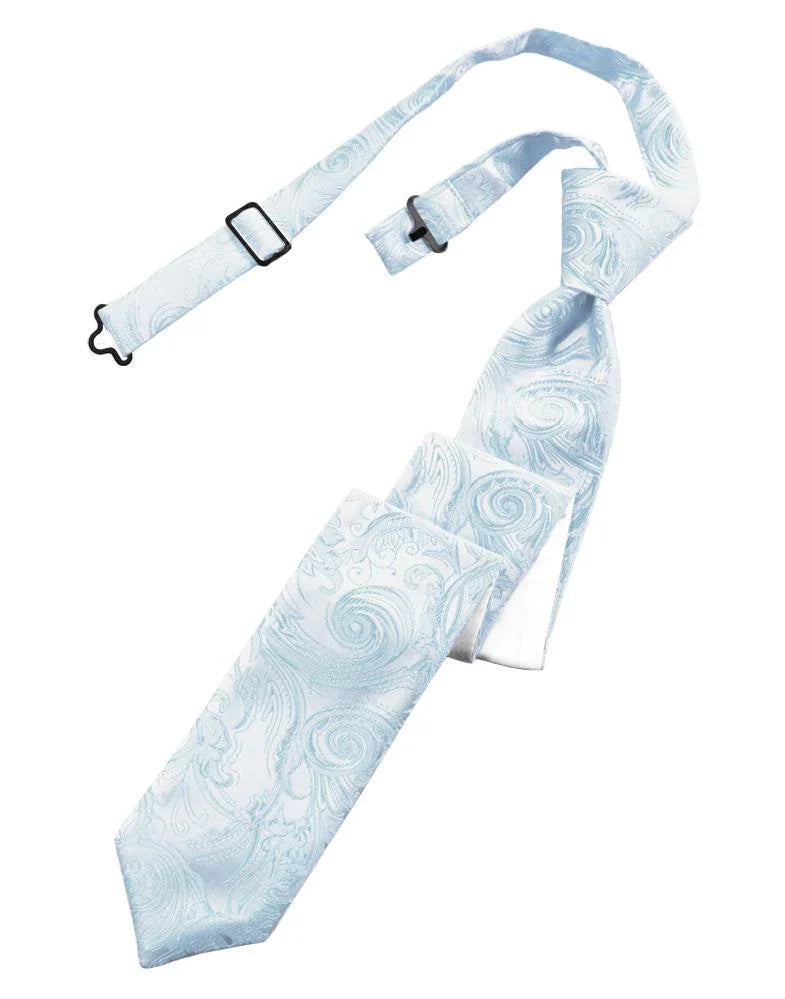 Cravate skinny pré-nouée à motif tapisserie
