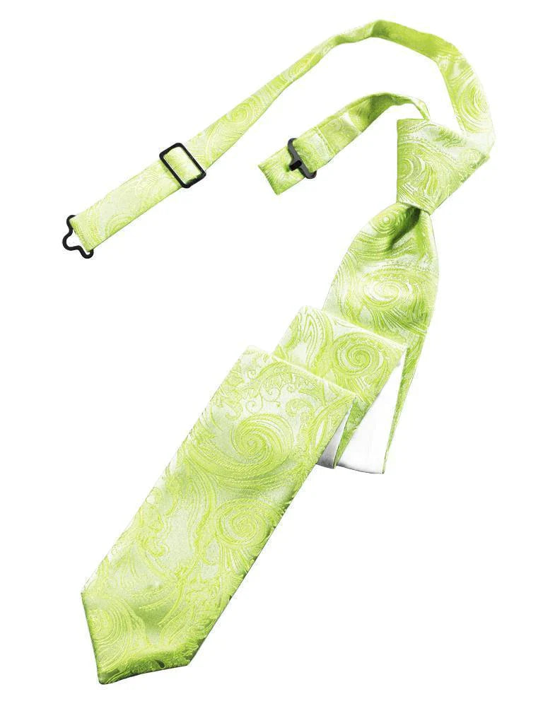 Cravate skinny pré-nouée à motif tapisserie