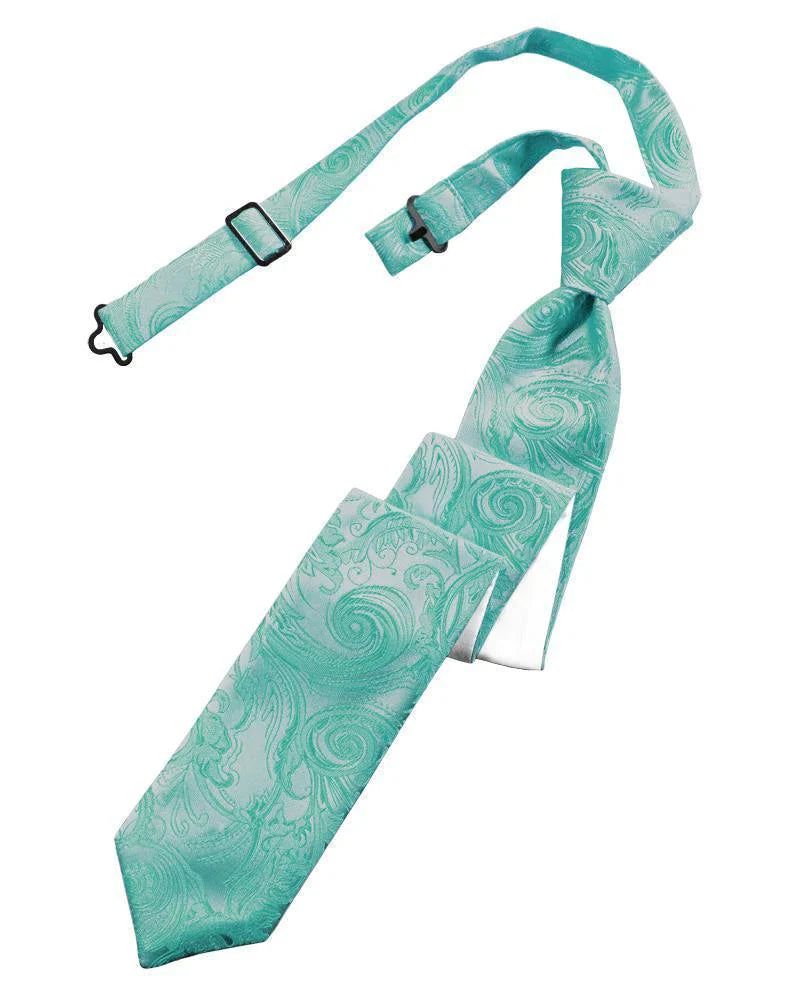 Cravate skinny pré-nouée à motif tapisserie