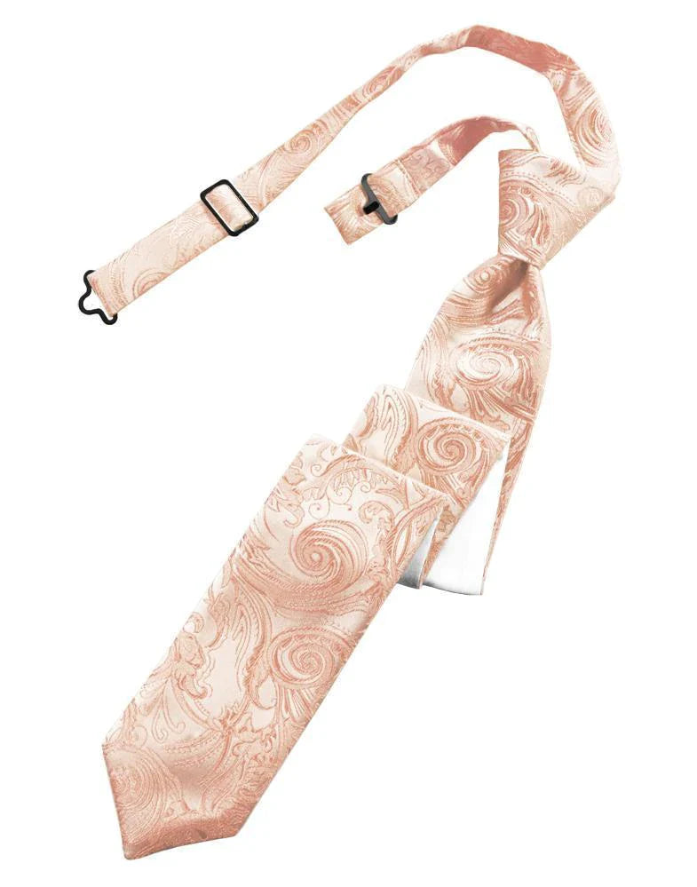 Cravate skinny pré-nouée à motif tapisserie