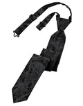 Cravate skinny pré-nouée à motif tapisserie