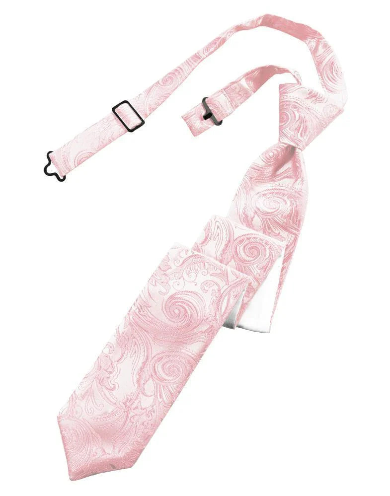 Cravate skinny pré-nouée à motif tapisserie