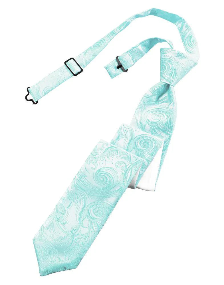 Cravate skinny pré-nouée à motif tapisserie