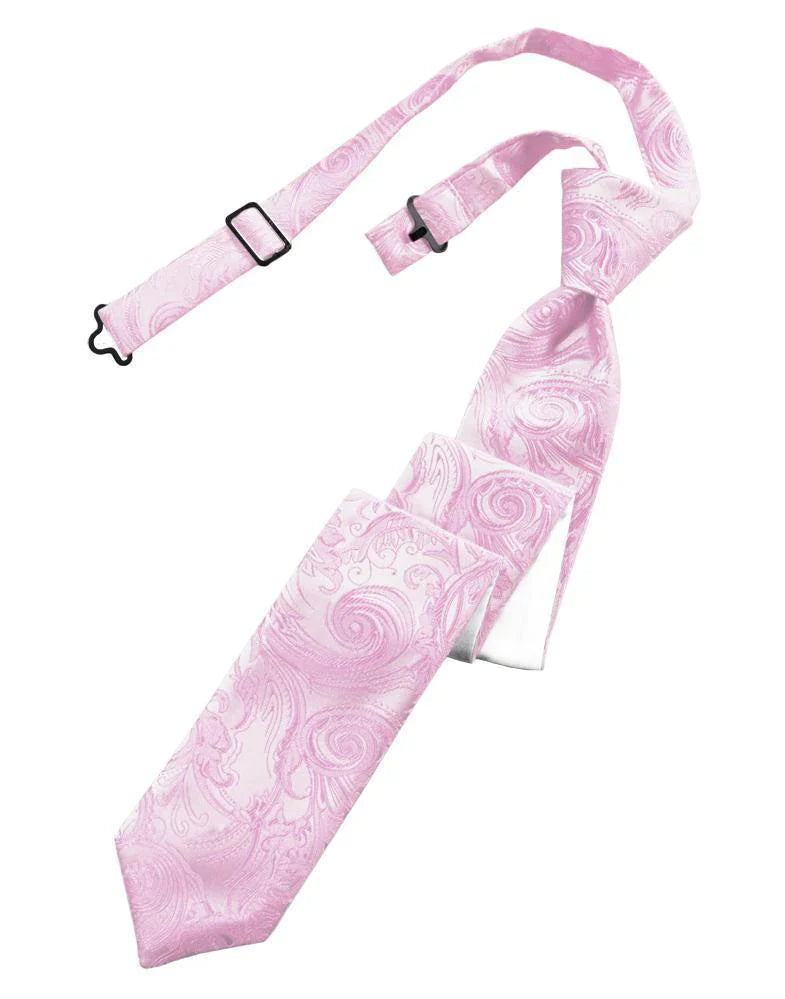 Cravate skinny pré-nouée à motif tapisserie