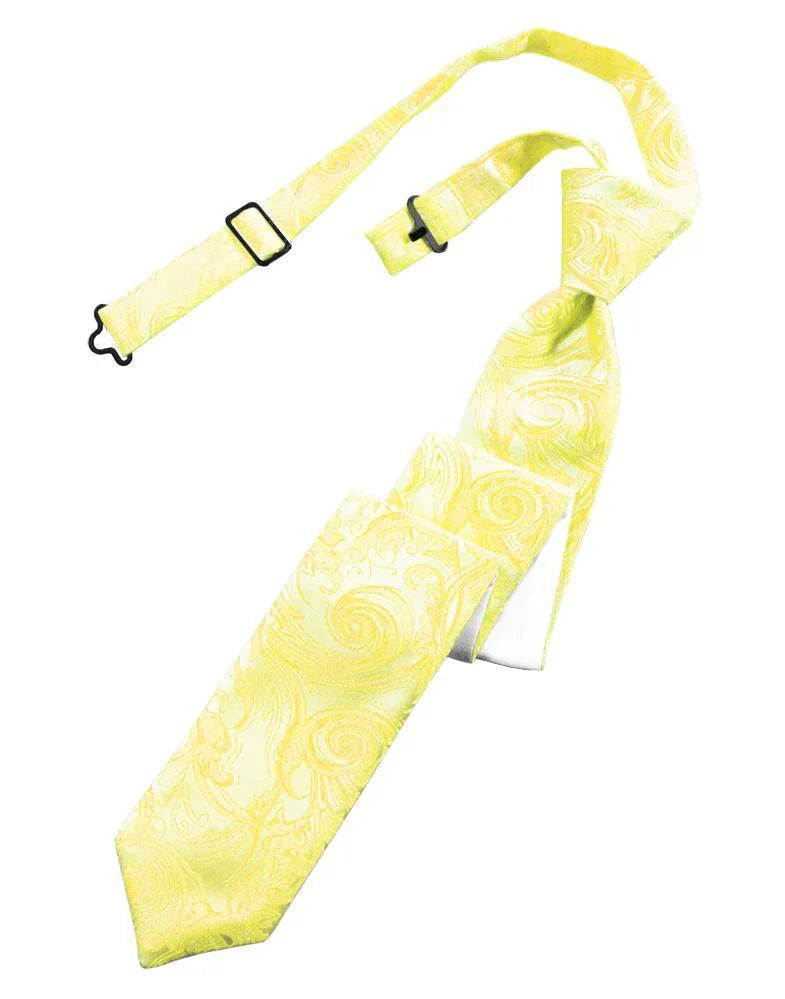 Cravate skinny pré-nouée à motif tapisserie