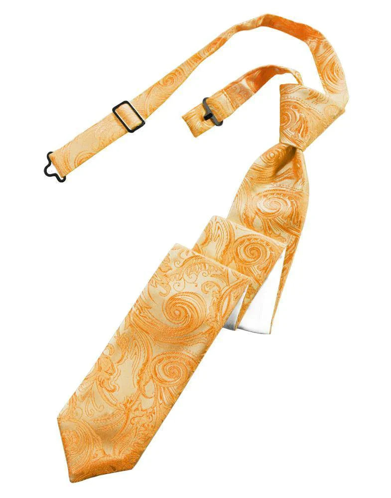 Cravate skinny pré-nouée à motif tapisserie